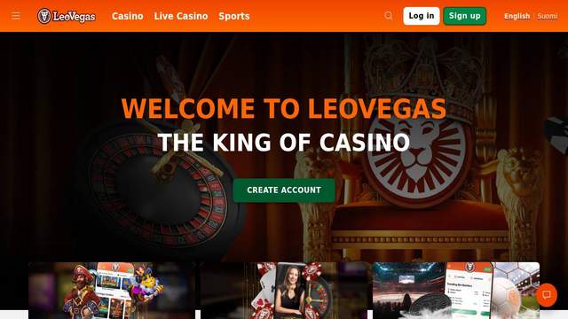 LeoVegas casino screenshot